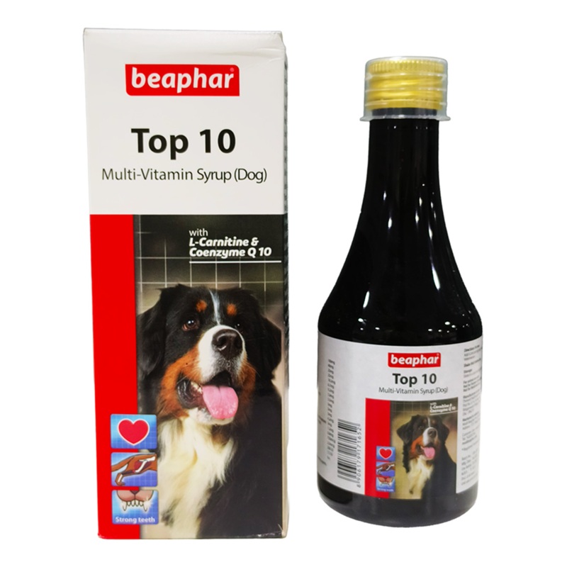 Beaphar Top 10 Multi Vitamin Syrup Supplement for Dogs 200mL