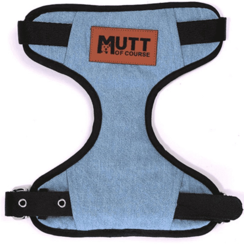 Mutt of Course Denim Harness for Dogs (Light Blue) S:16-22in Girth