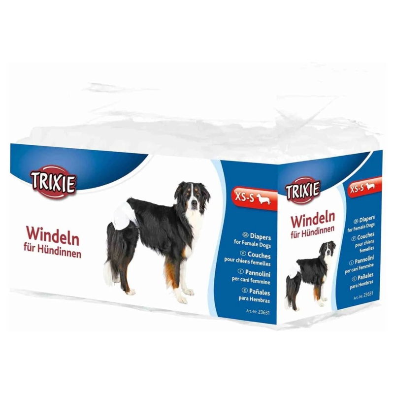 Trixie Female Diapers for Dogs (20x28cm) XS-S:12pcs