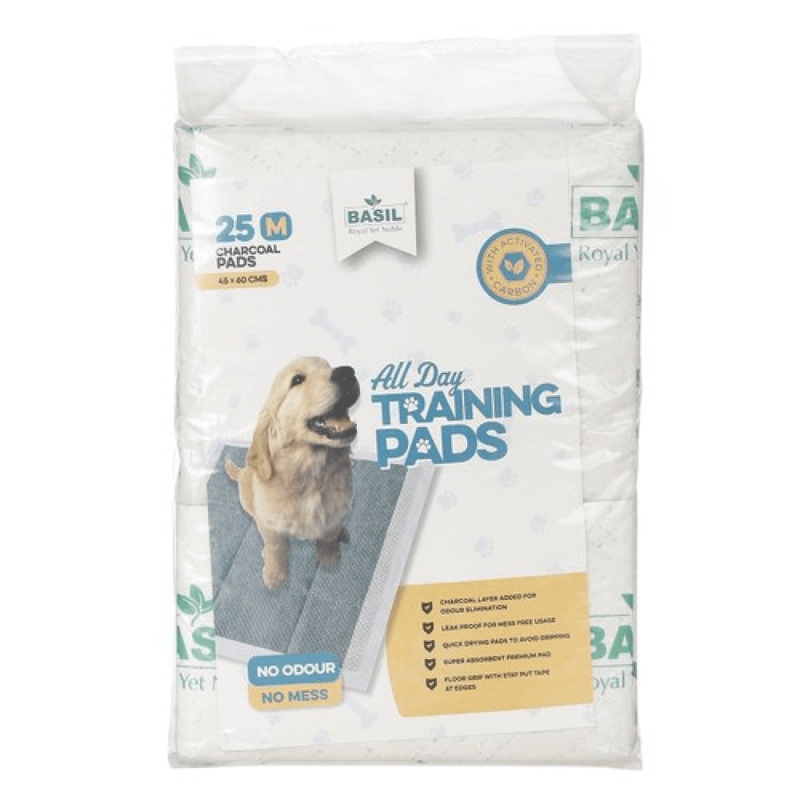 Basil Charcoal Training Pads for Puppies (60x45cm) 25pcs