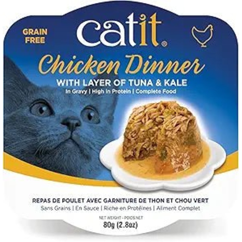 Catit chicken dinner with layer of tuna and kale 2.8 oz