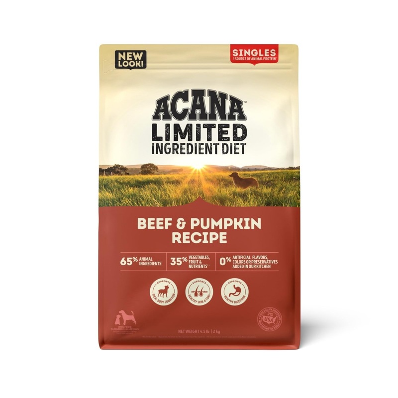 ACANA Singles Limited Ingredient Diet | Beef & Pumpkin Recipe Dry Dog Food | 4.5lb