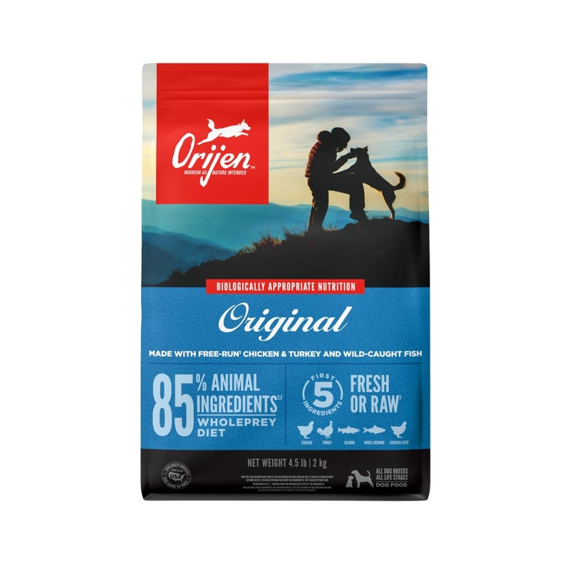 ORIJEN Original Dry Dog Food  Grain-Free for All Life Stages, 4.5 lb