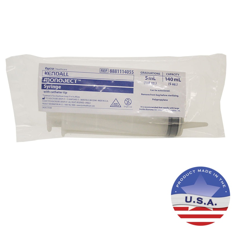 Rx Monoject Syringe with 140 cc Catheter Tip Clear 140 CC Catheter