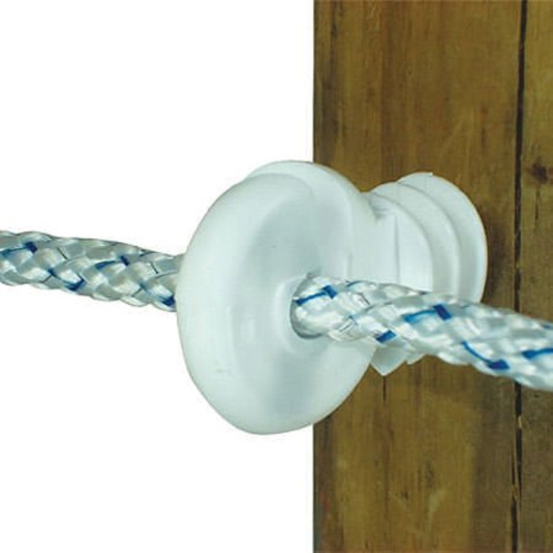 Wood Post Insulators for Poly Wire or Rope 25 Pack Black Package of 25