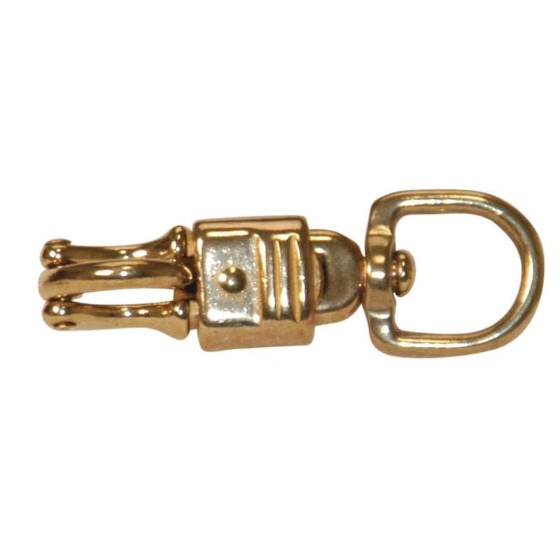 Jeffers Round Eye Brass Panic Snap, 3/4″ x 3-5/8″ Single