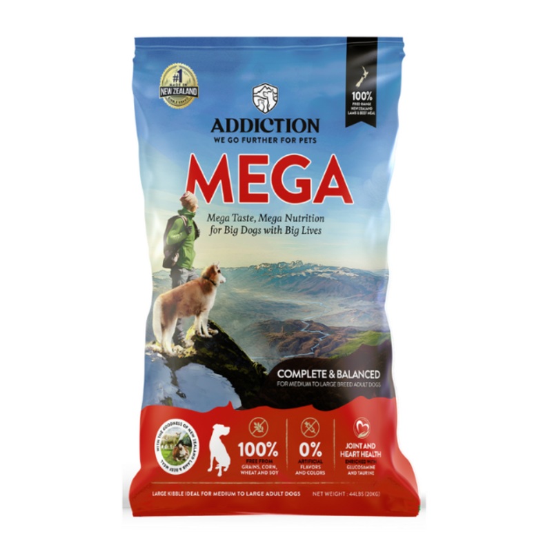 Addiction Dry Dog Food (Mega Lamb & Beef) 44lb