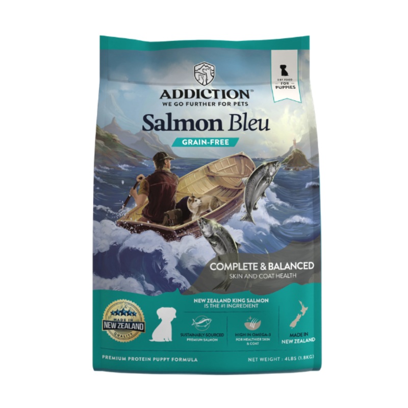 Addiction Dry Dog Food (Salmon Bleu PUPPY) 4lb