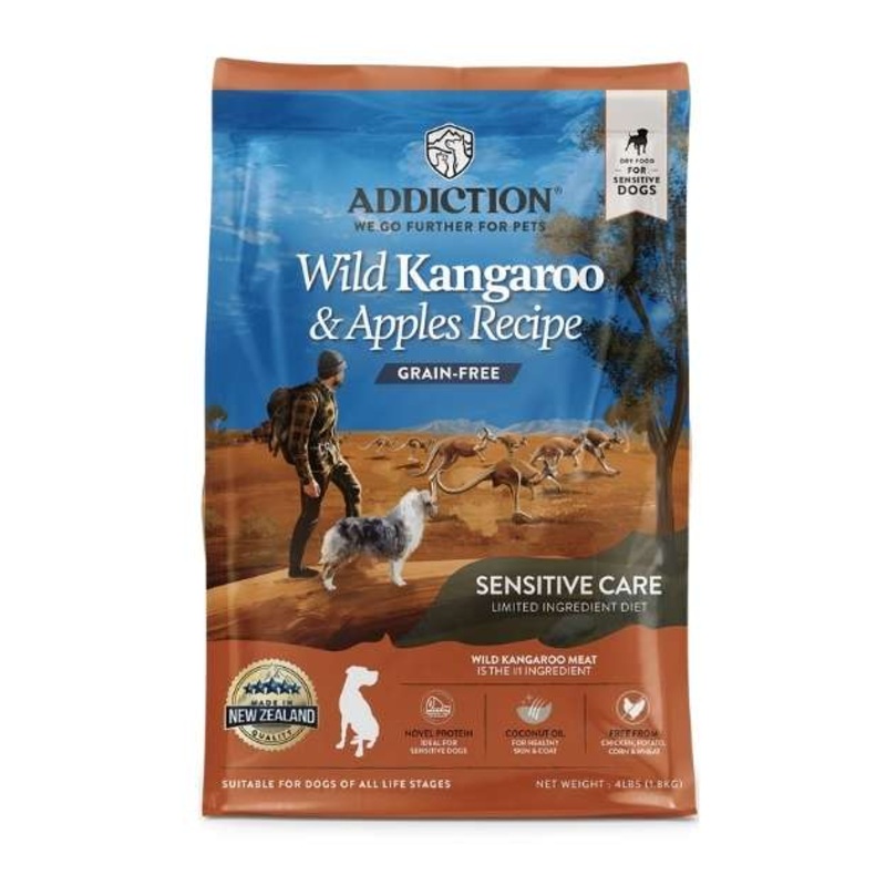Addiction Dry Dog Food (Wild Kangaroo & Apples) 4lb